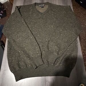 Robert Banks XL Merino Wool Cardigan sweater with buttons 90s Excellent